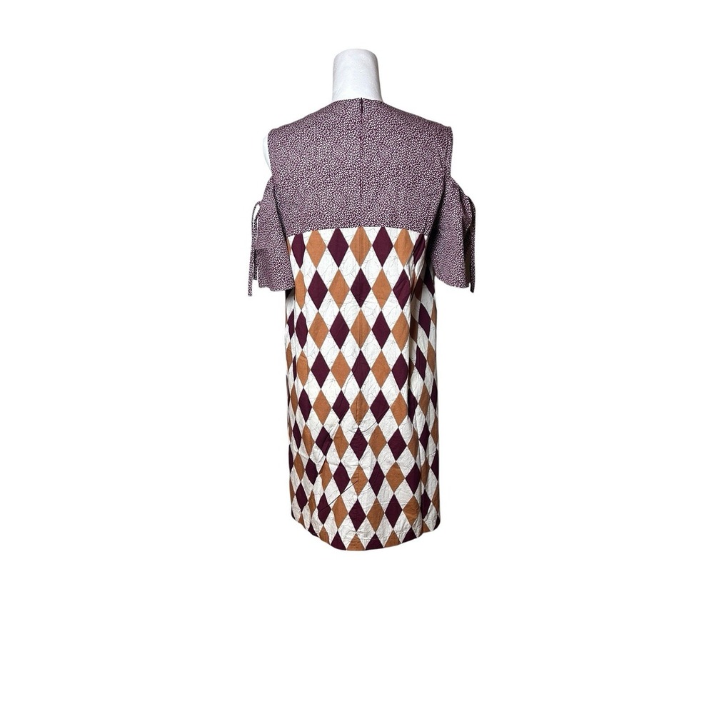 Batik Keris Cotton Dress Cold Shoulder Boho Print Size M - Picture 7 of 11